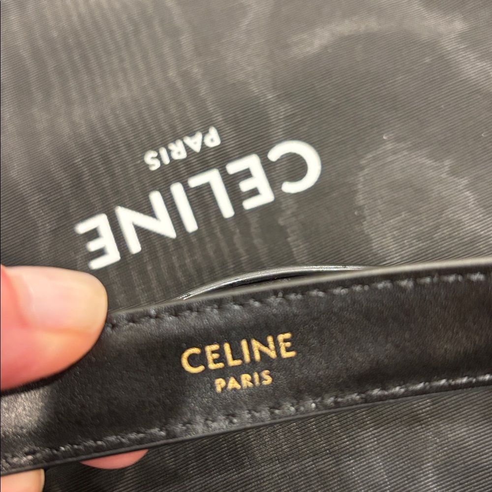 Celine Black Belt with Gold Buckle - Picture 7 of 7